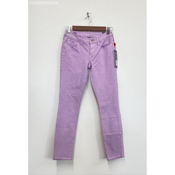 True Religion Purple Casey Low‎ Rise Super Skinny Jeans - Size 24 - Picture 1 of 8